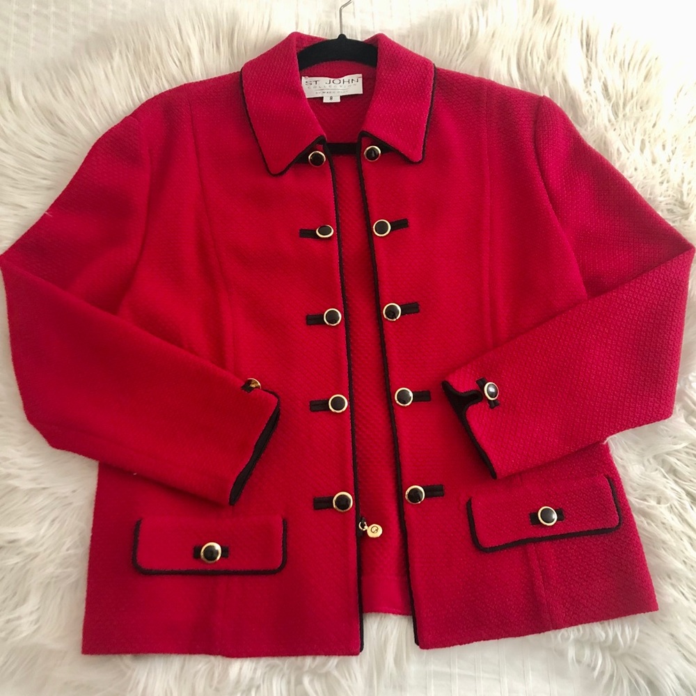 St. John Collection by Marie Gray red suit - Picture 1 of 5